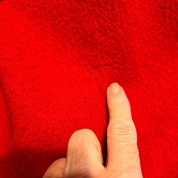 Herman Kay 12P Red Wool Women's Long Pea Coat Jacket Petite Size P PL LP Large - Picture 5 of 7